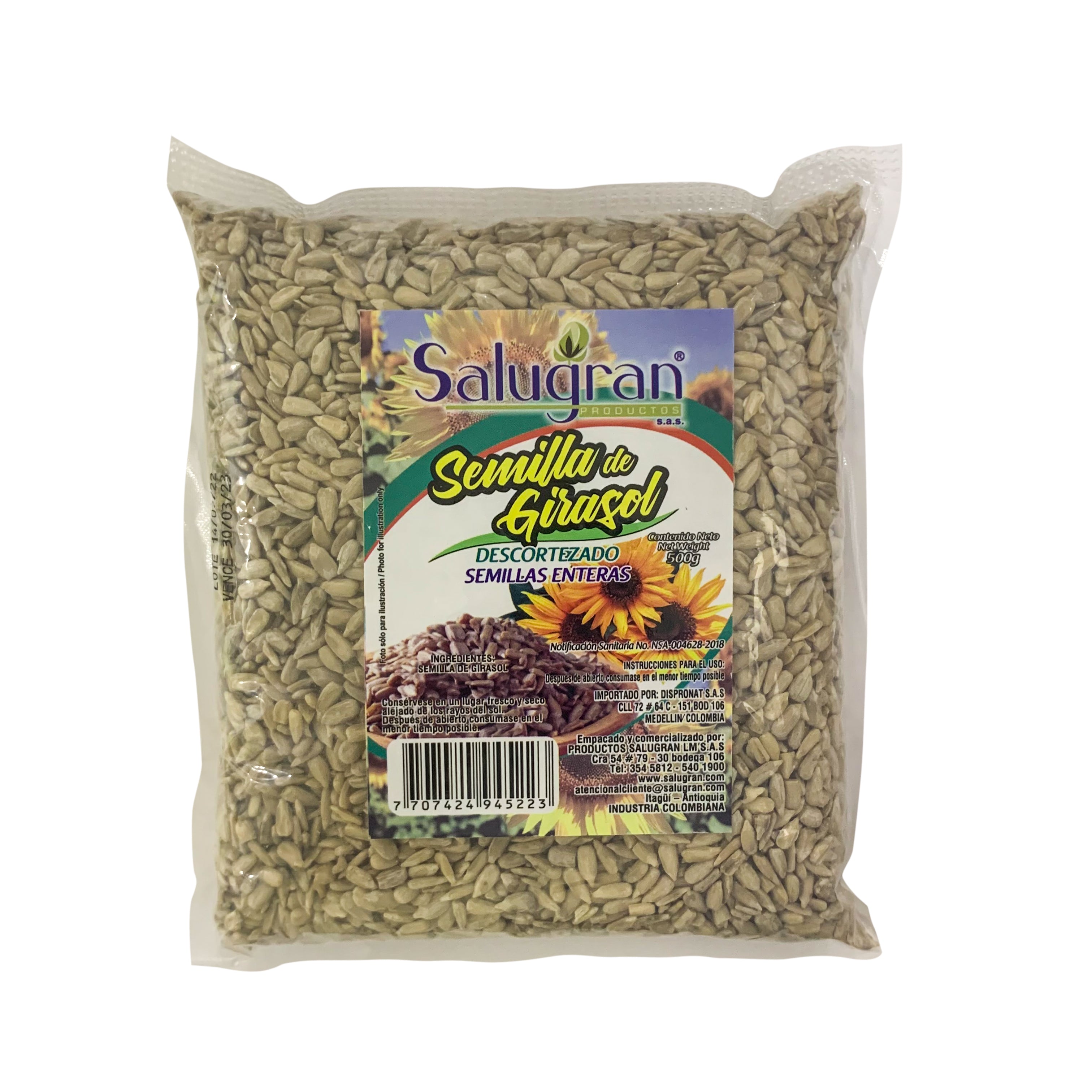 Semillas de Girasol Salugran x500gr — Dispropan Caribe Ltda