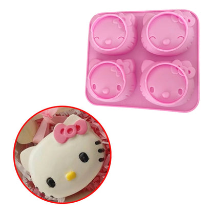 Molde Silicona Hello Kitty x4cav