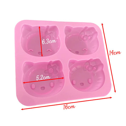 Molde Silicona Hello Kitty x4cav